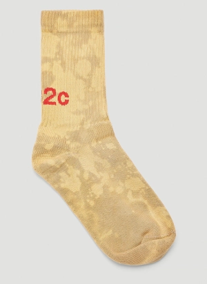 032c Logo Intarsia Bleached Socks