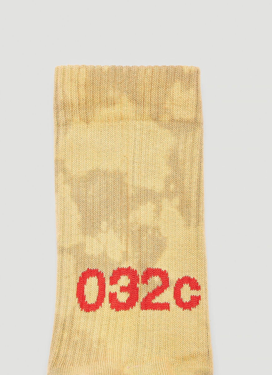 032c Logo Intarsia Bleached Socks