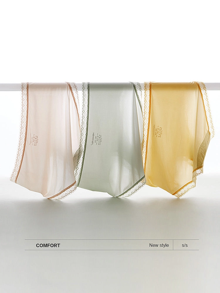 3-Pack Women's Lace Breathable Seamless Underwear
