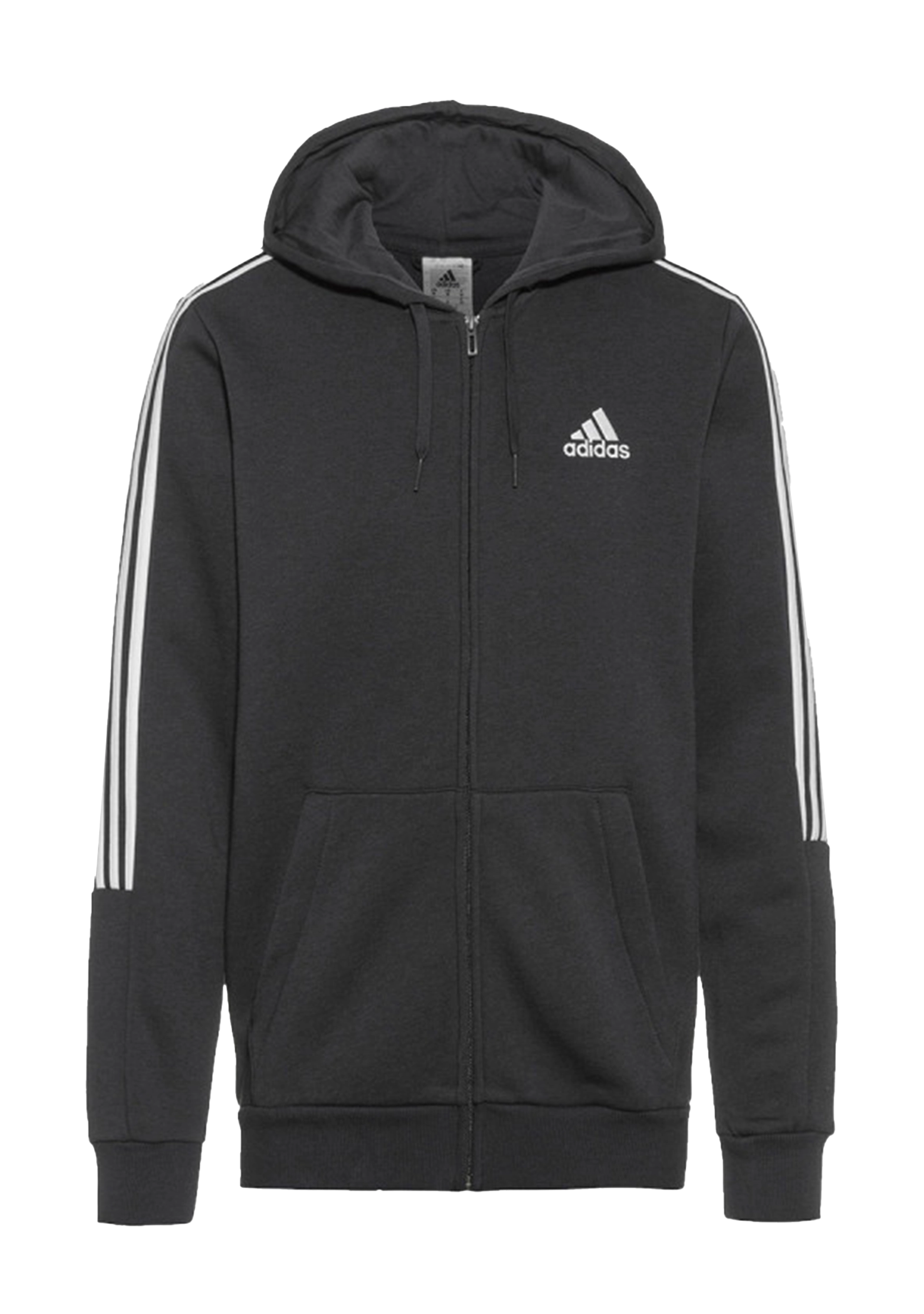 Adidas Men’s Essentials 3-Stripes Fleece Cut Fullzip Hoodie