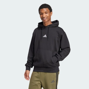 ADIDAS MEN'S FEELCOZY FLEECE BLACK HOODIE