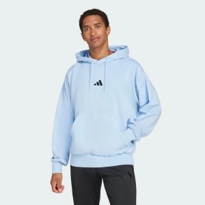 ADIDAS MEN'S FEELCOZY FLEECE BLUE HOODIE