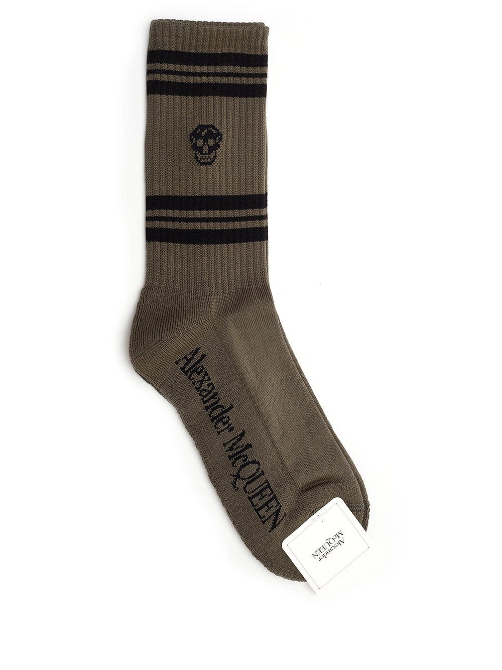 Alexander McQueen Logo Skull Crew Socks