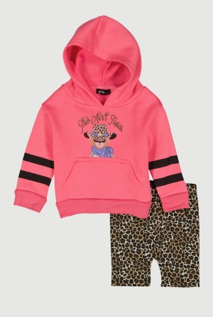 Baby Girls 12-24M This Aint Texas Graphic Hoodie and Shorts