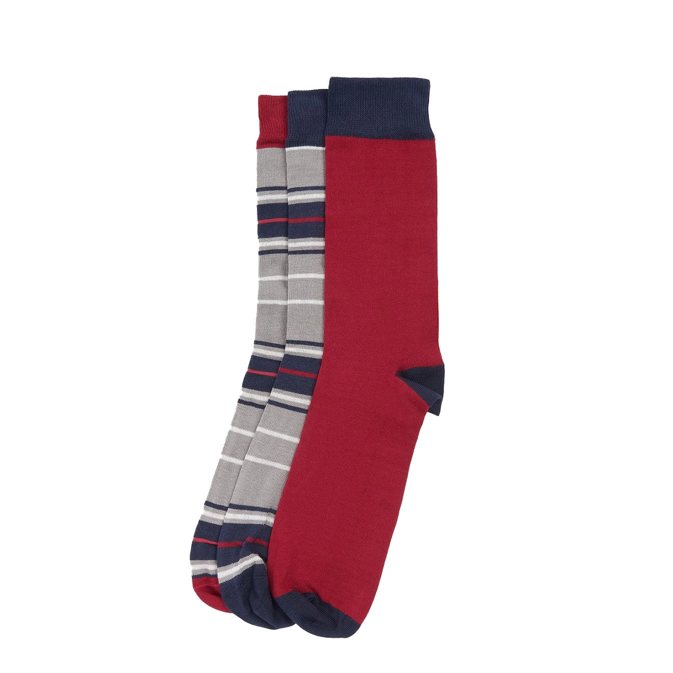 Barbour Tartan Socks Gift Box Blue Granite