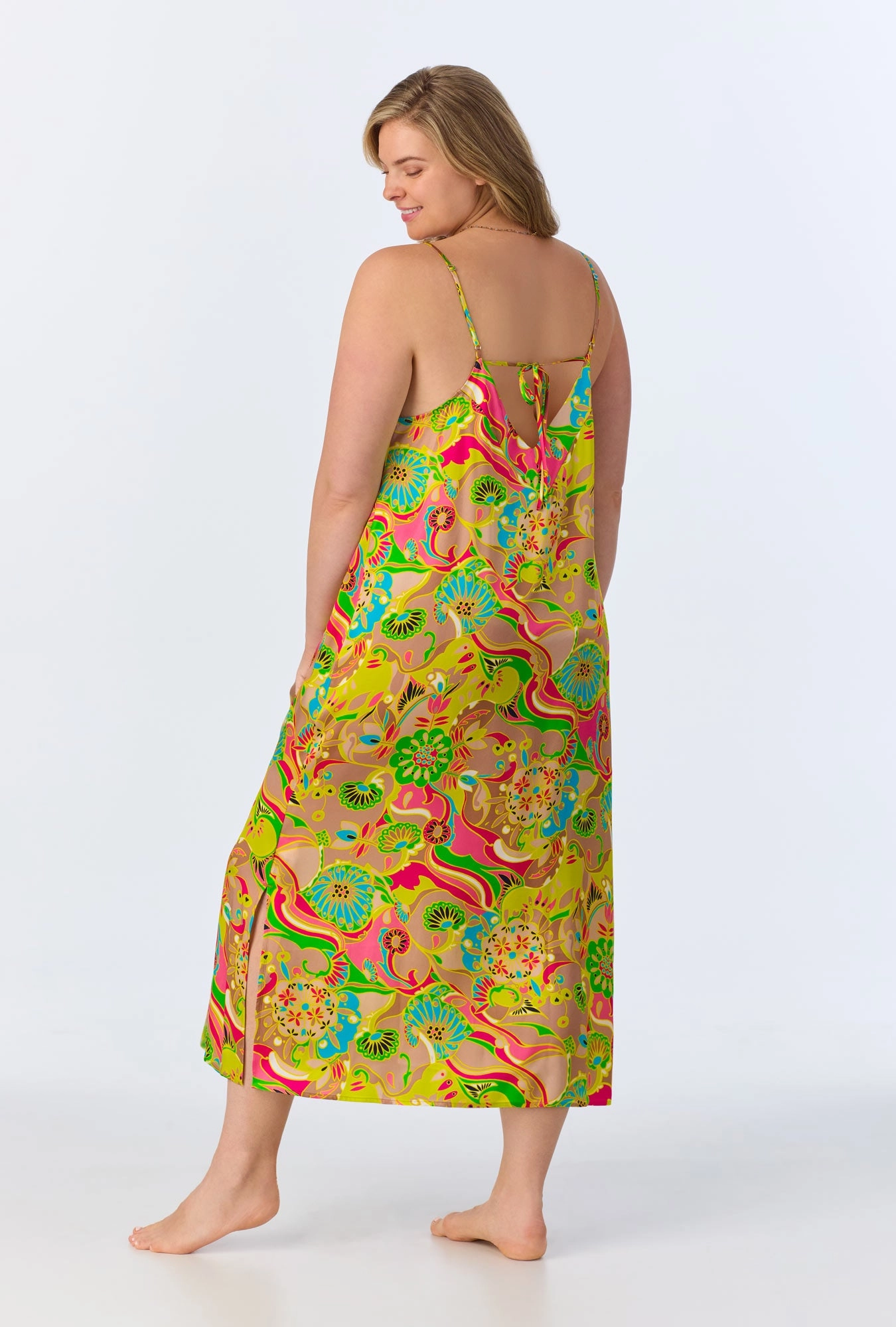 BedHead x Trina Turk Heritage Woven Washable Silk Satin Chemise