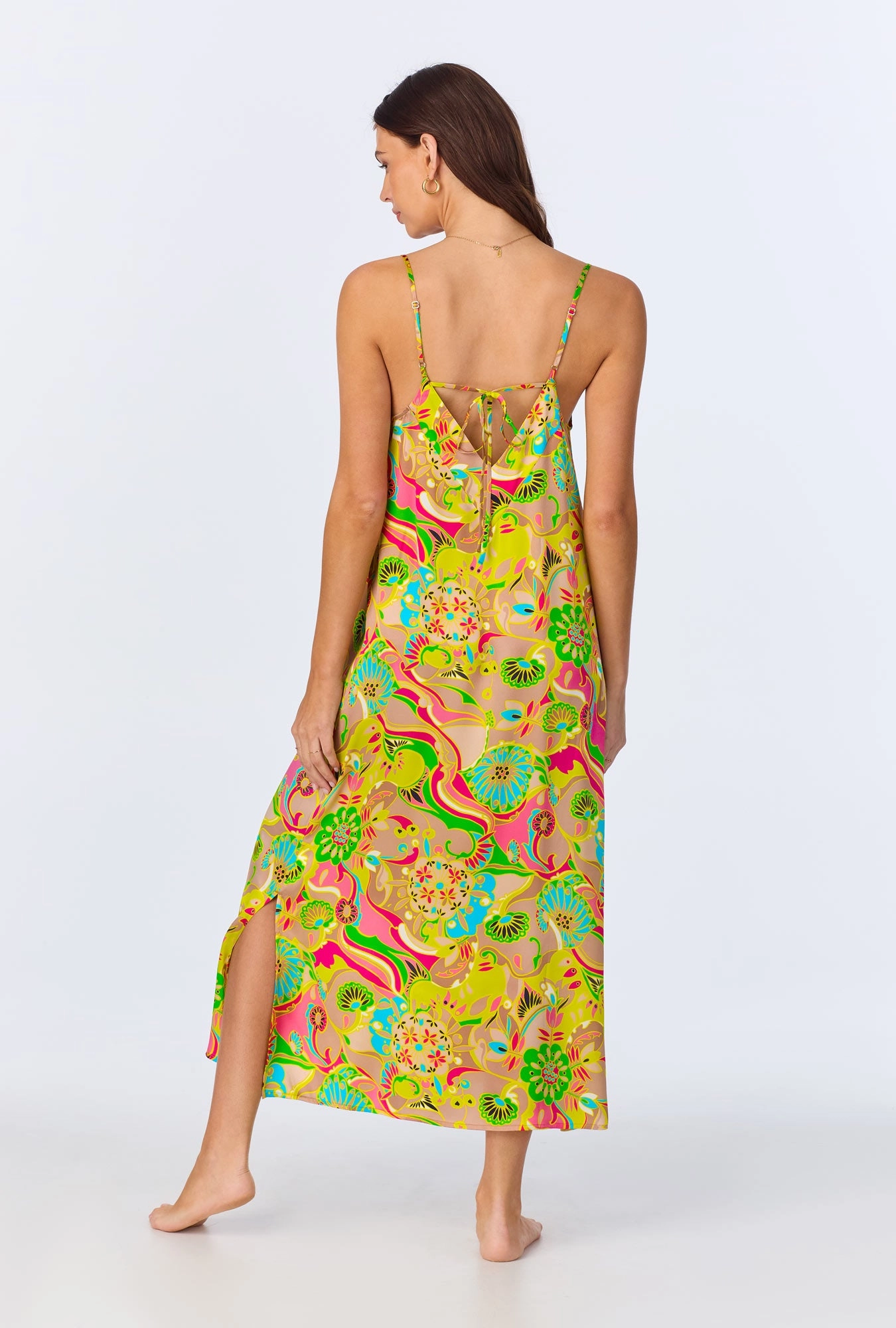 BedHead x Trina Turk Heritage Woven Washable Silk Satin Chemise
