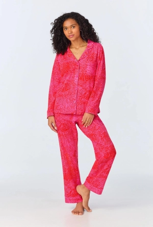 BedHead x Trina Turk Starburst Long Sleeve Classic Stretch Jersey PJ Set