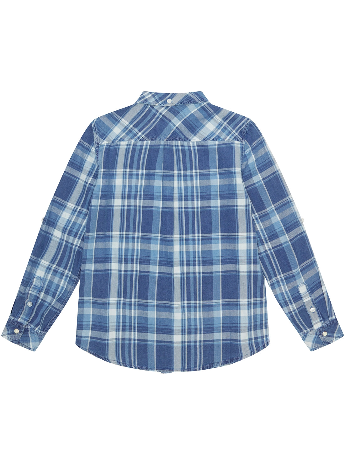 Blue Checked Long Sleeve Shirt (7-16)
