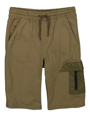 Boys French Terry Drawstring Zip Pocket Shorts