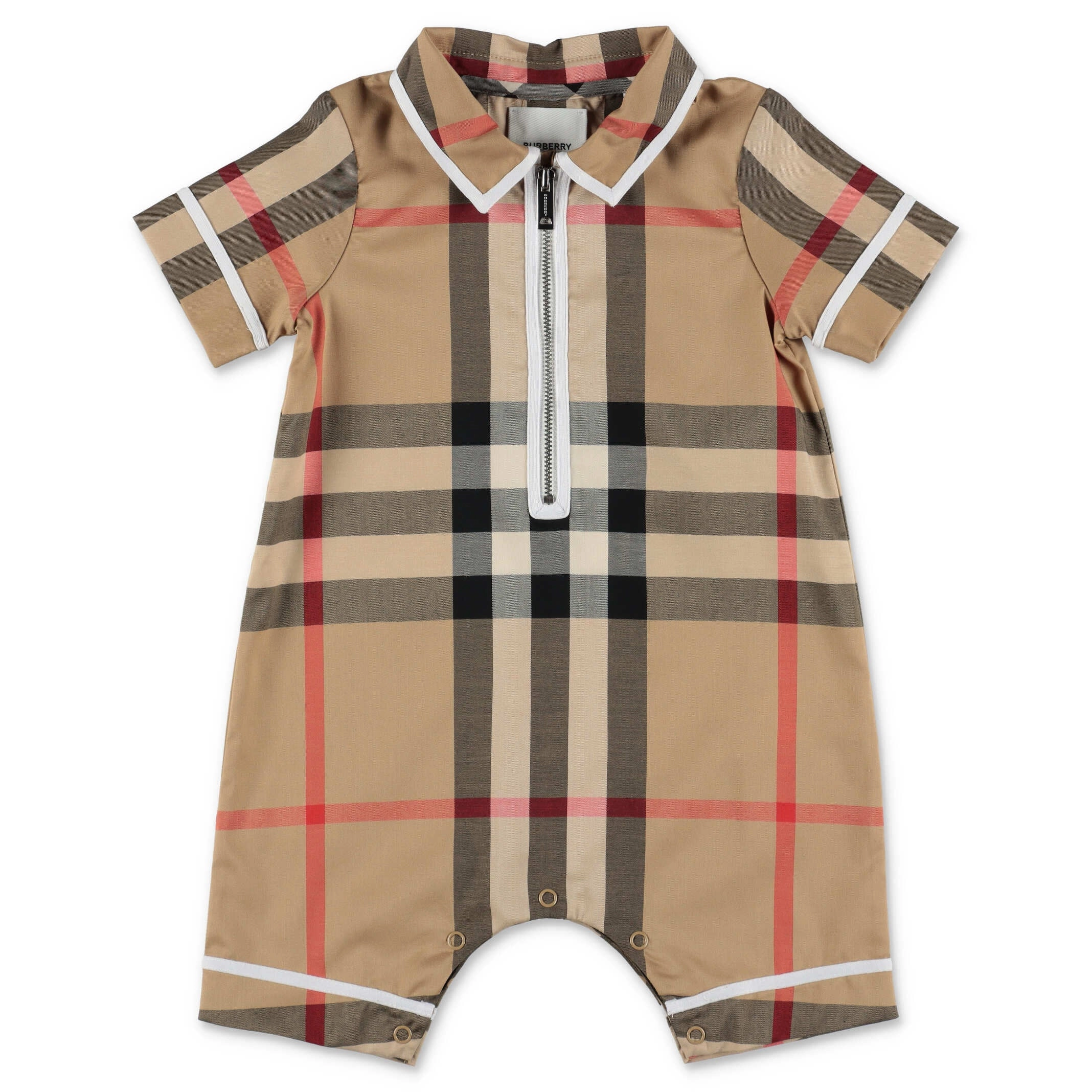 Burberry Kids Check Print Jumpsuit