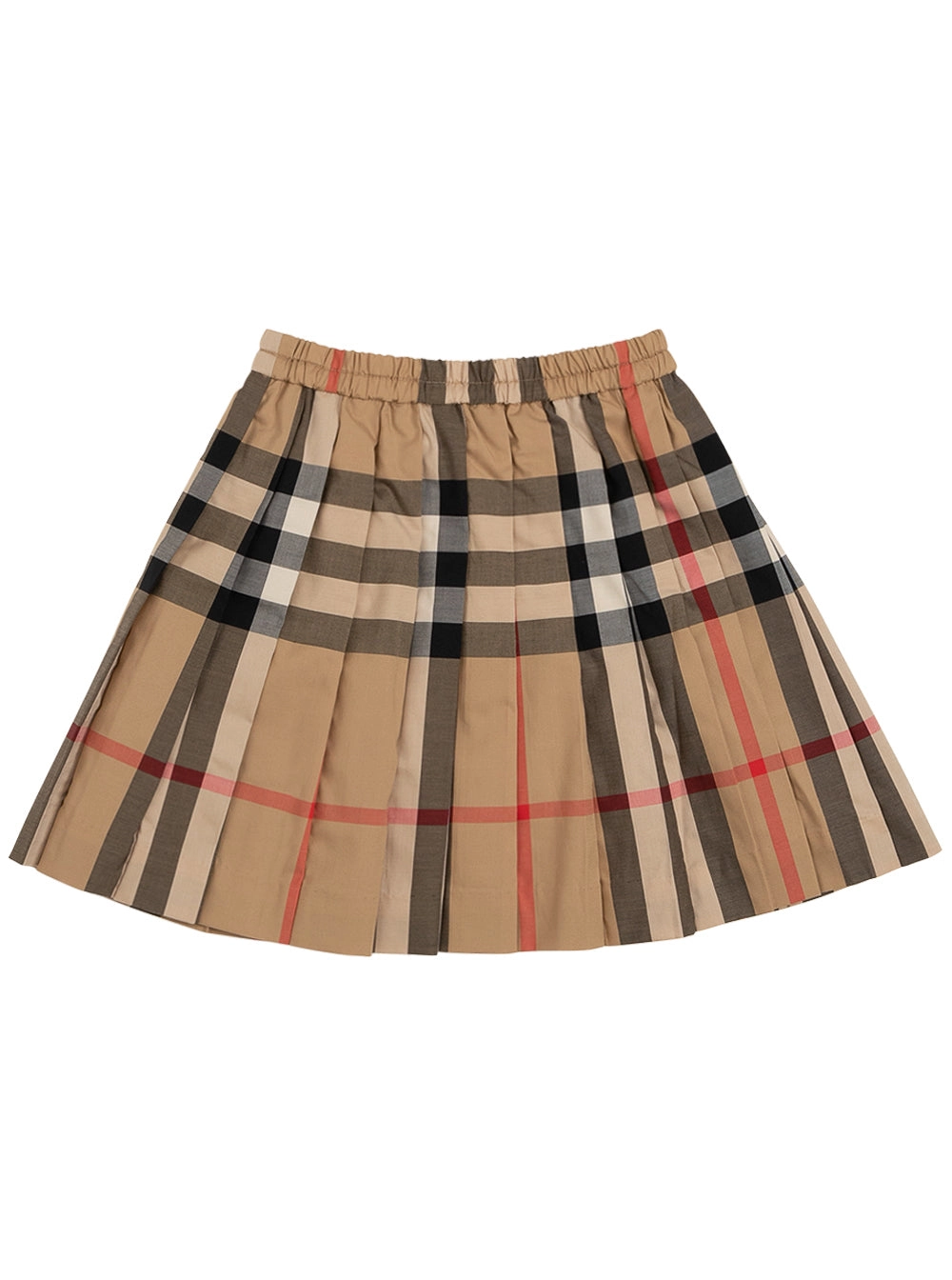 Burberry Kids Check Print Pleated Skirt