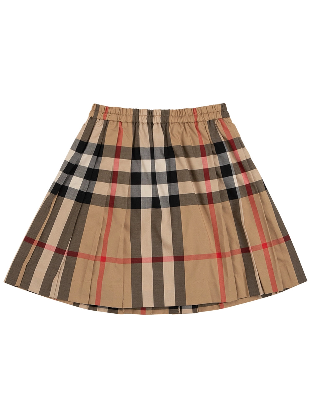 Burberry Kids Check Print Pleated Skirt