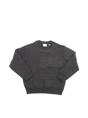 Burberry Kids Logo Embossed Sweatshirt