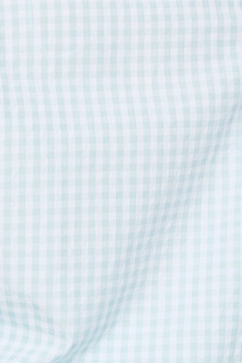 Check Rufflle Sleeve Pajamas Set Short Sleeve