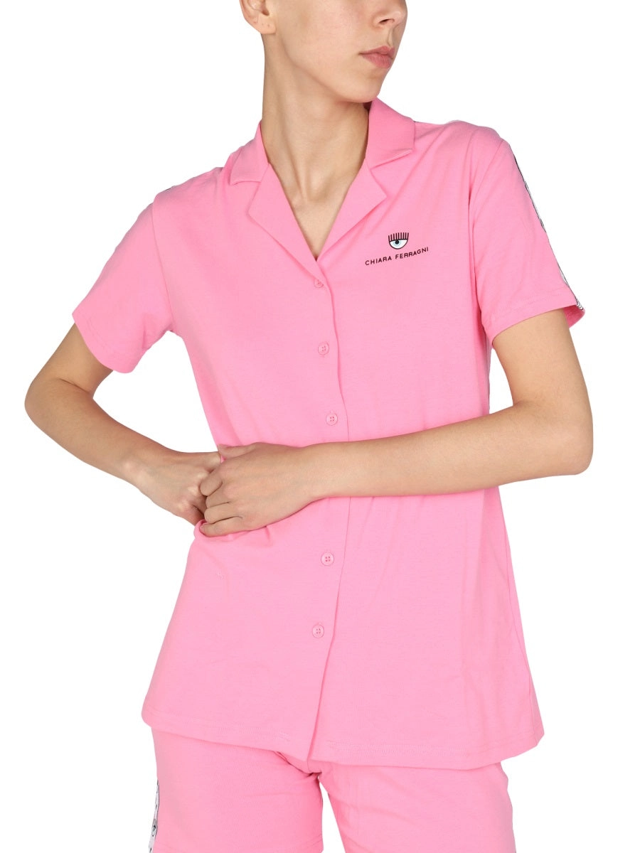 Chiara Ferragni Logo Print Pajamas Set