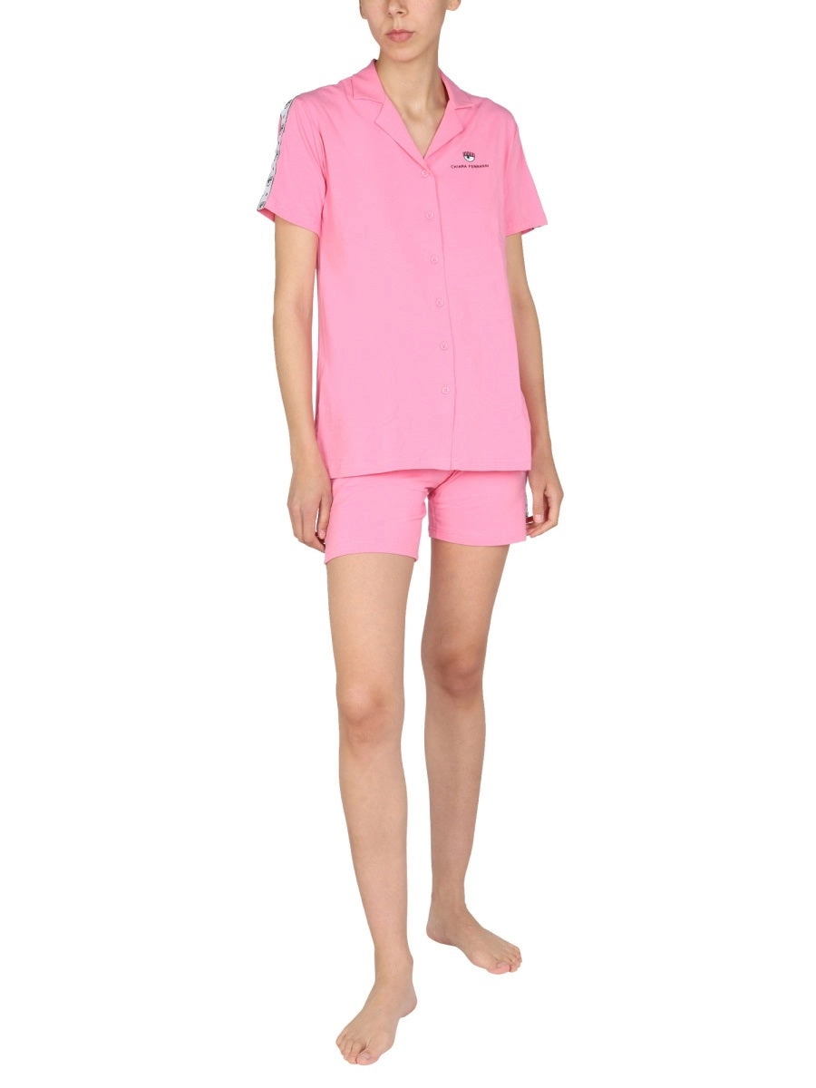 Chiara Ferragni Logo Print Pajamas Set