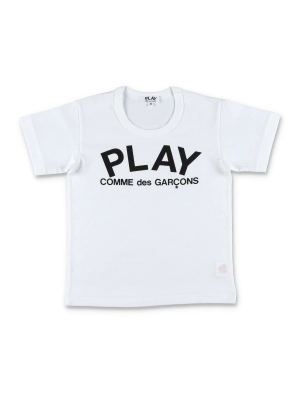 Comme des Garçons Play Kids Logo Printed T-Shirt