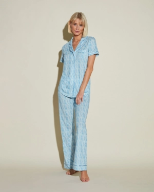Conjunto De Pijama Con Camisa De Manga Corta Y Pantalones