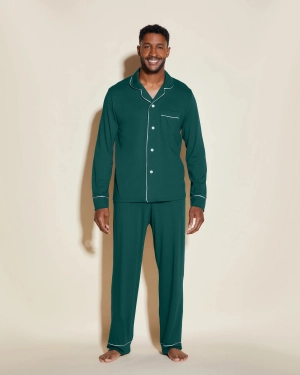 Conjunto De Pijama Para Hombre Clásico Con Camisa De Manga Larga Y Pantalones