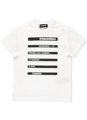 Dsquared2 Kids Logo Printed Crewneck T-Shirt