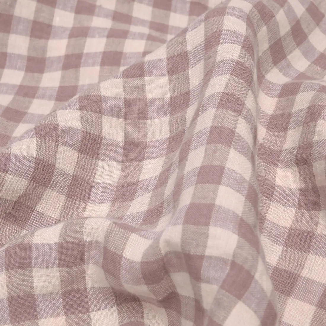 Elderberry Gingham Linen & Cotton Blend Duvet Cover