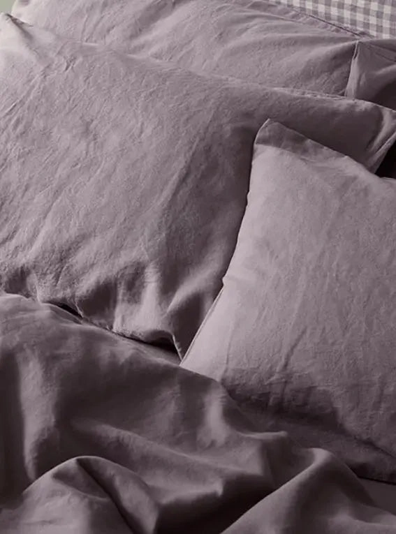 Elderberry Linen & Cotton Pillowcases (Pair)