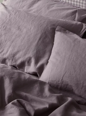 Elderberry Linen & Cotton Pillowcases (Pair)