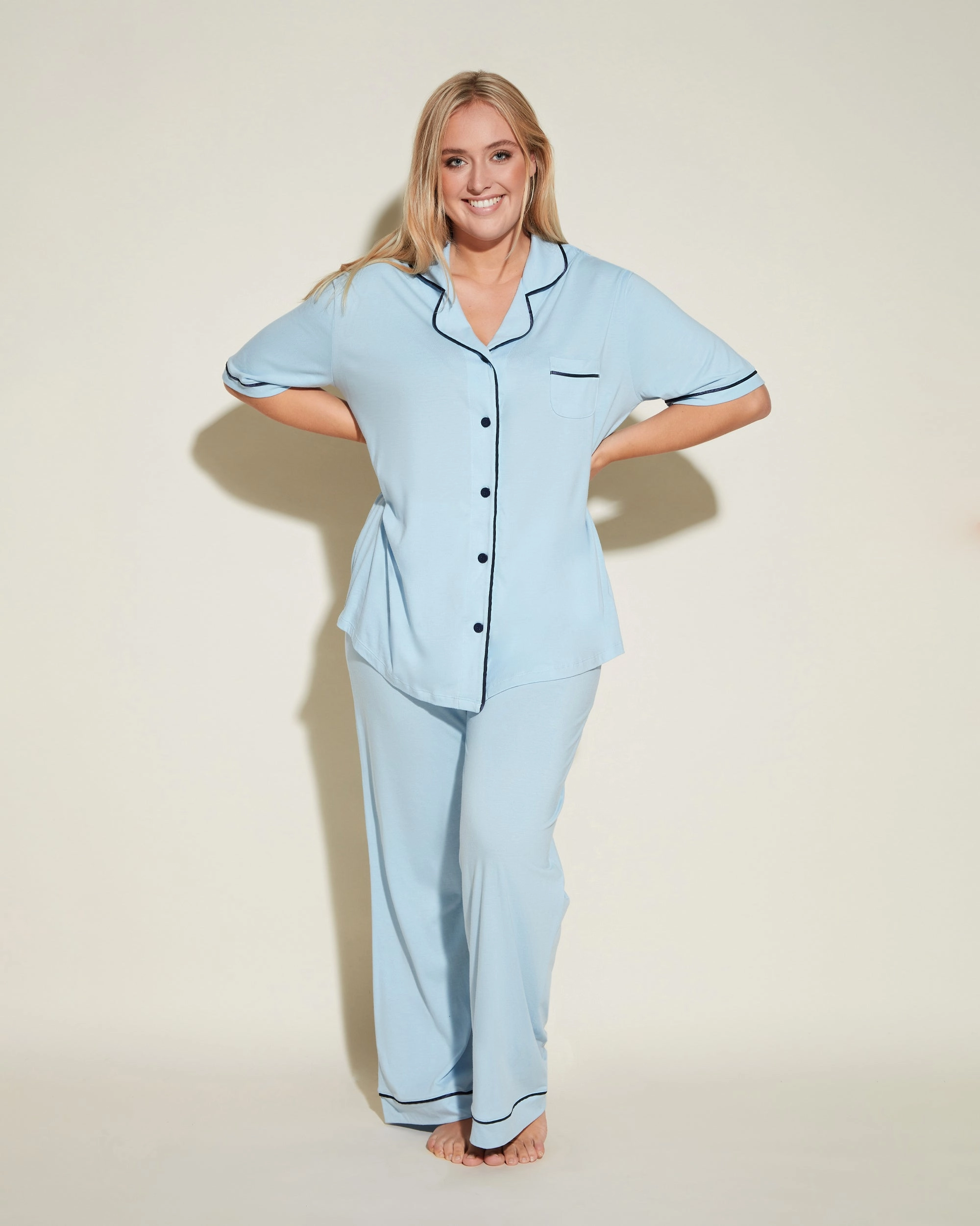 Ensemble Pyjama Haut  À Manches Courtes Et Pantalon