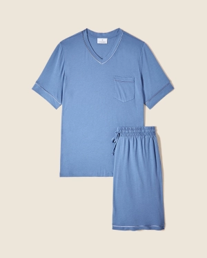 Ensemble Pyjama Haut À Manches Courtes Et Short Pour Hommes