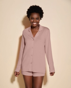 Ensemble Pyjama Haut À Manches Longues Et Boxer