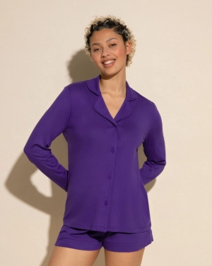Ensemble Pyjama Haut À Manches Longues Et Boxer