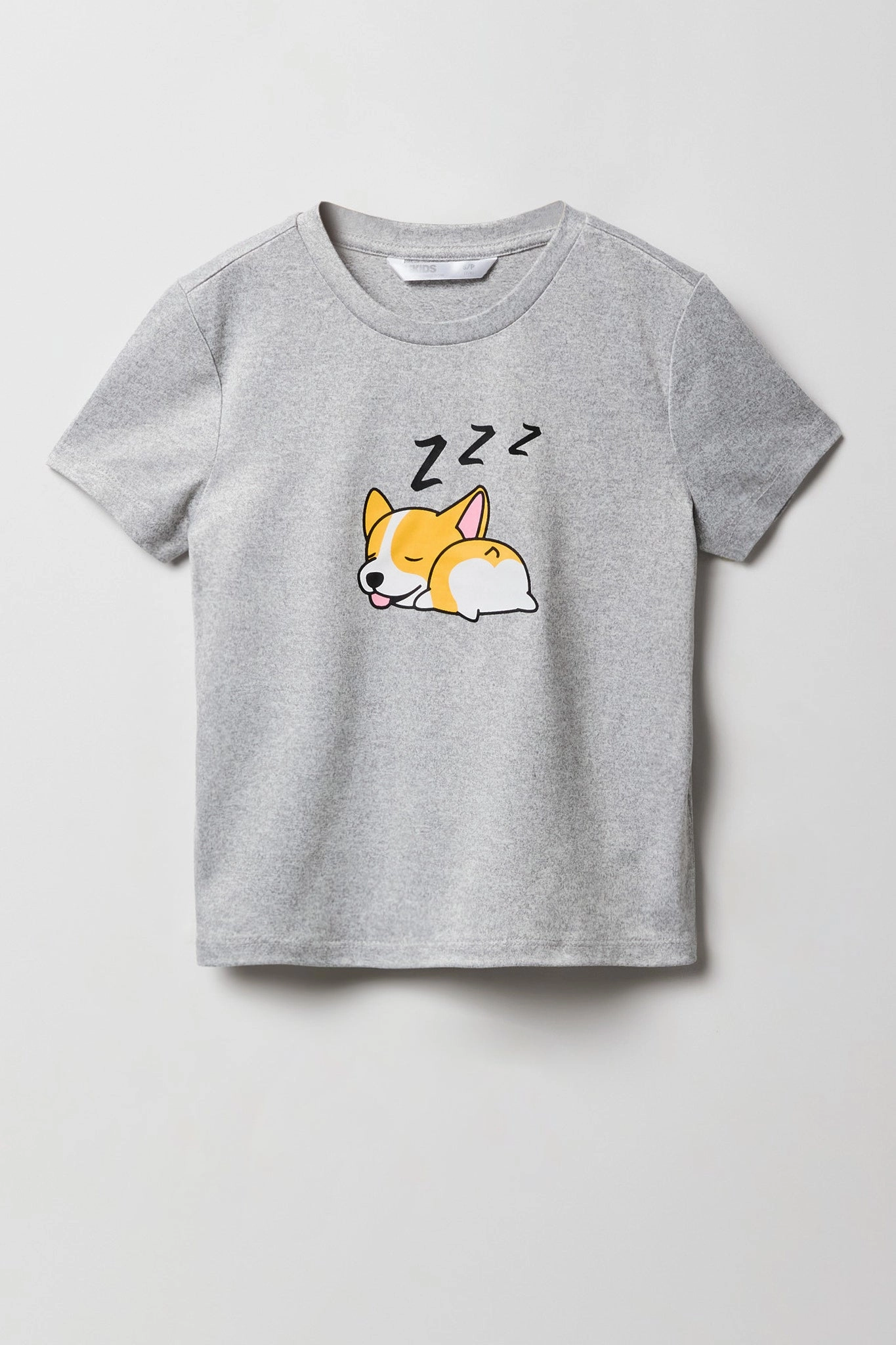 Ensemble pyjama avec t-shirt imprimé et short en peluche pour fille