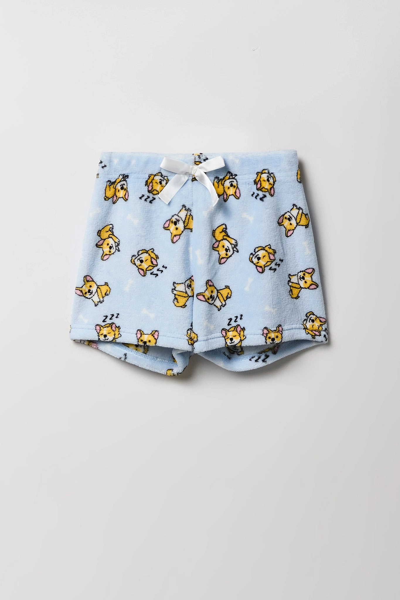 Ensemble pyjama avec t-shirt imprimé et short en peluche pour fille