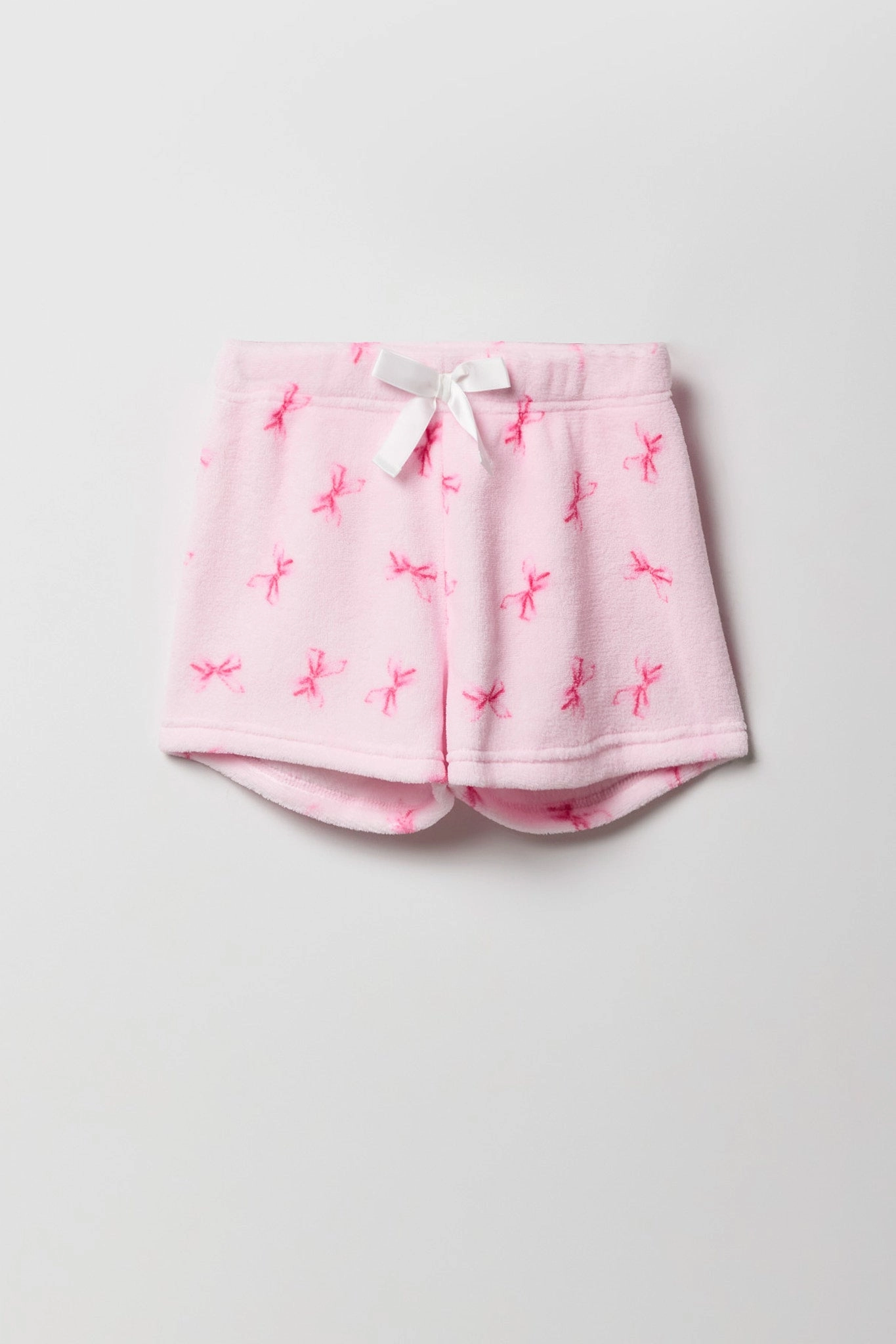 Ensemble pyjama avec t-shirt imprimé et short en peluche pour fille