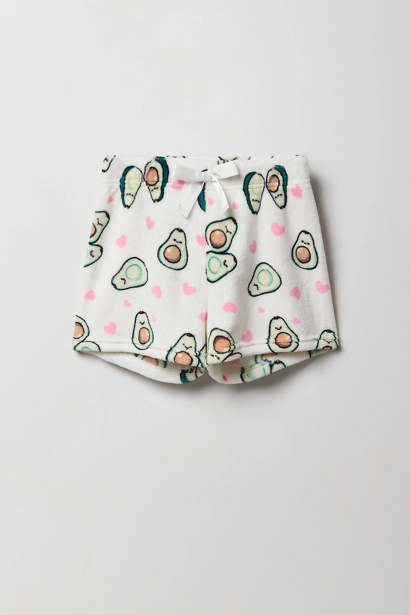 Ensemble pyjama avec t-shirt imprimé et short en peluche pour fille