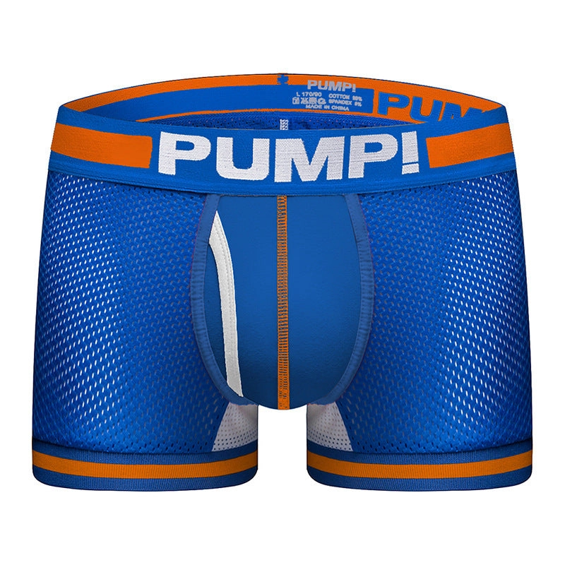 Explosion style mesh boxer briefs men's cotton PUMP boxer briefs