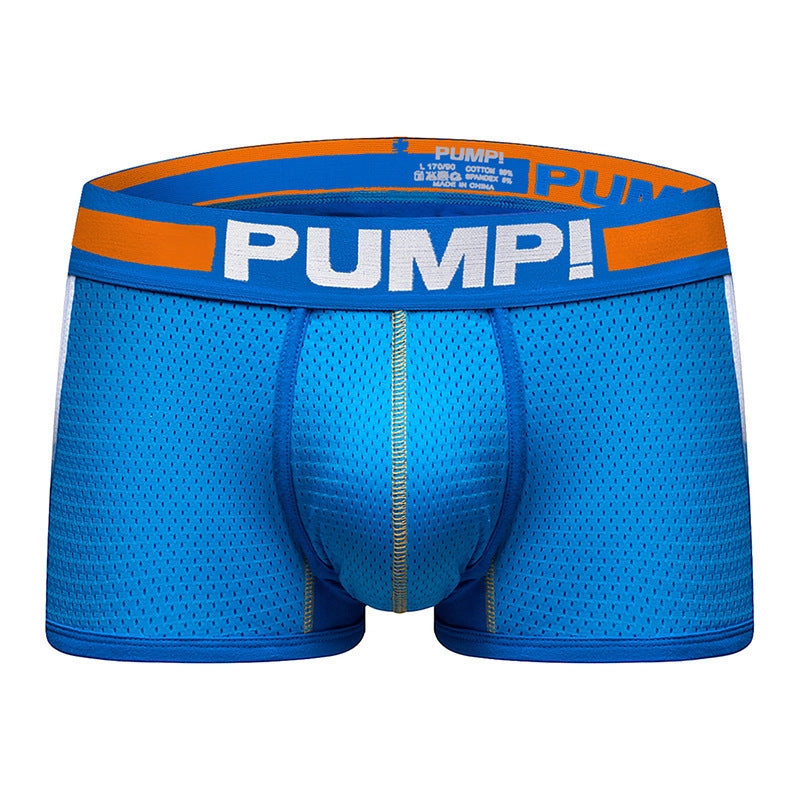 Explosion style mesh boxer briefs men's cotton PUMP boxer briefs