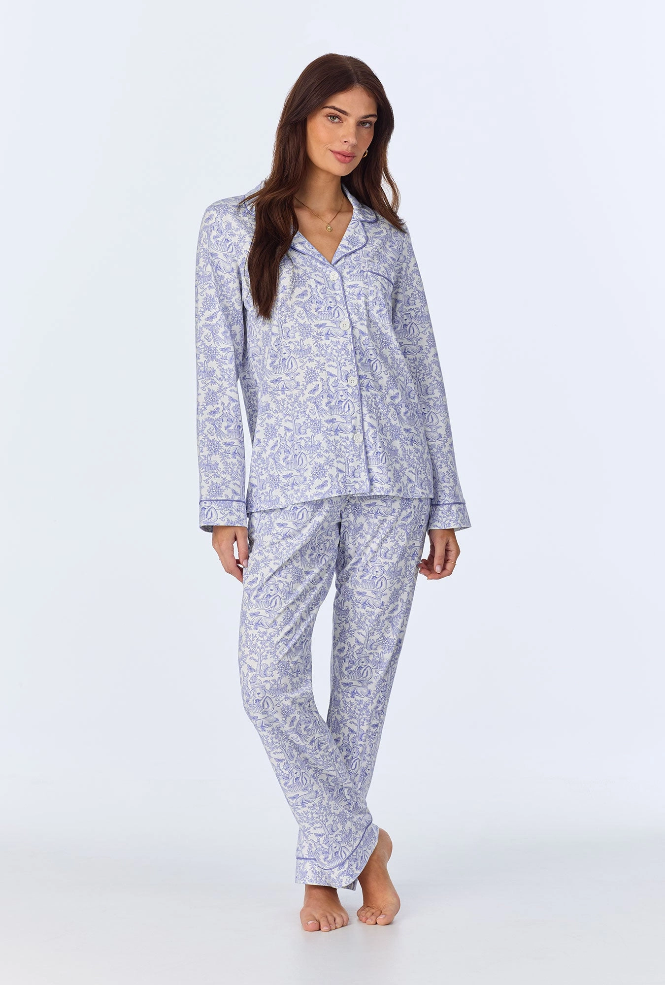 Fairytale Forest Long Sleeve Classic Stretch Jersey PJ Set