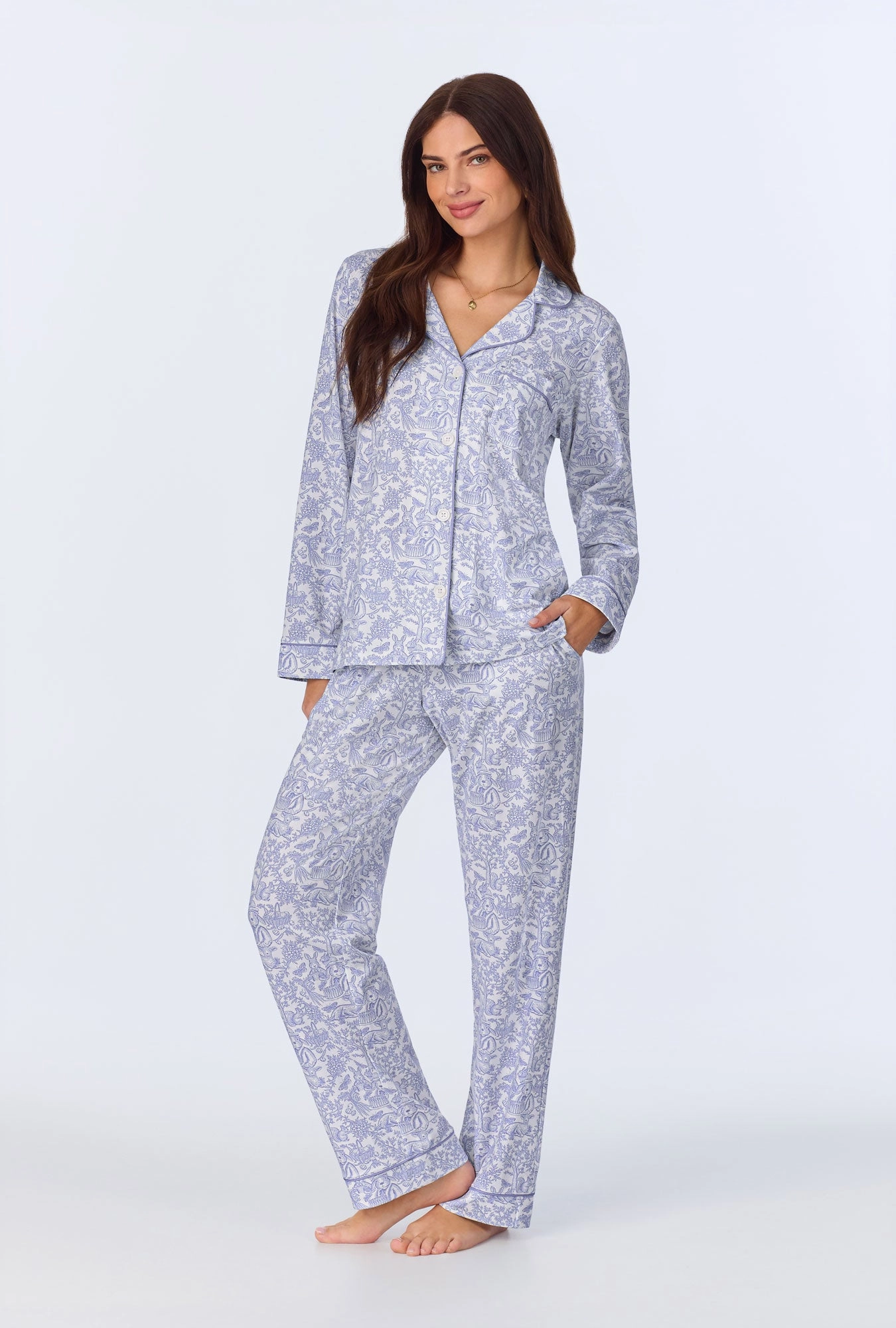 Fairytale Forest Long Sleeve Classic Stretch Jersey PJ Set