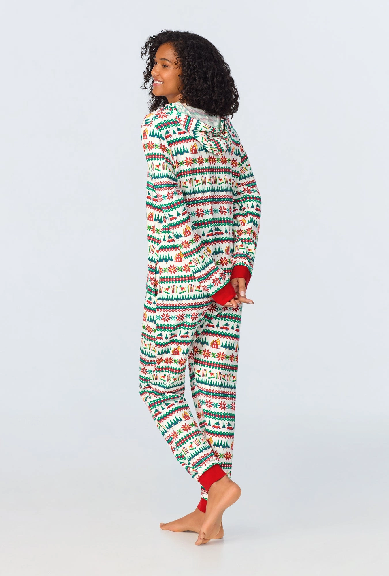 Festive Fairisle Long Sleeve Stretch Jersey Unisex Onesie