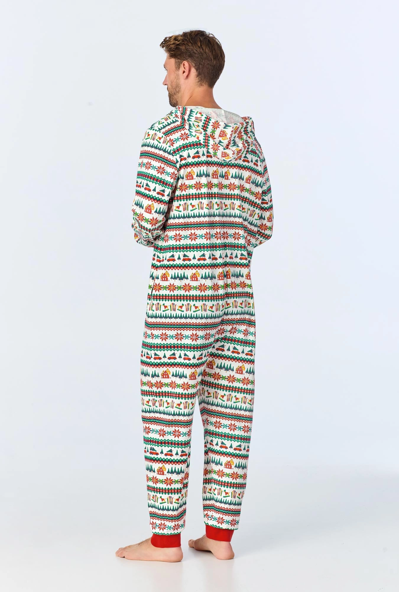Festive Fairisle Long Sleeve Stretch Jersey Unisex Onesie
