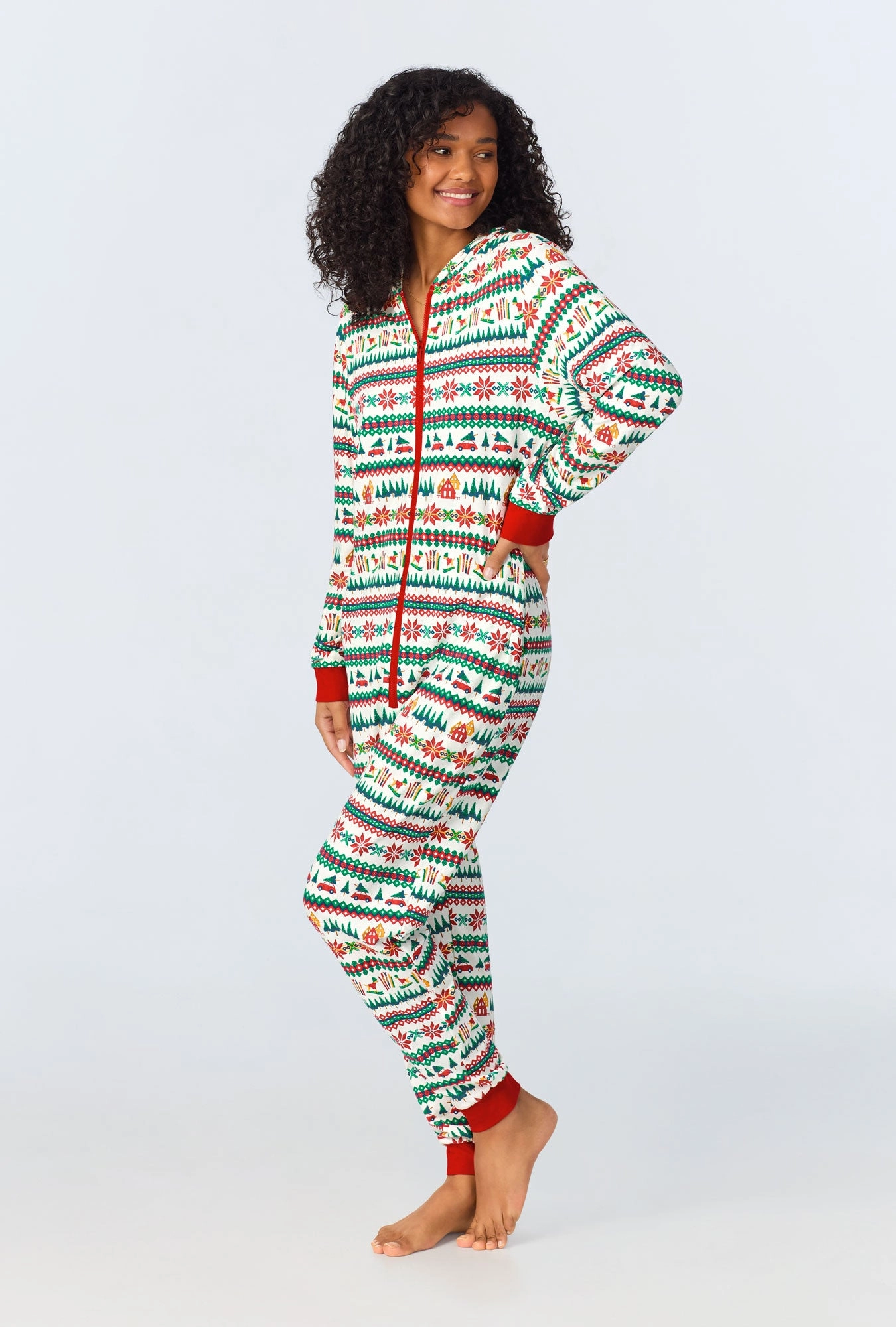 Festive Fairisle Long Sleeve Stretch Jersey Unisex Onesie