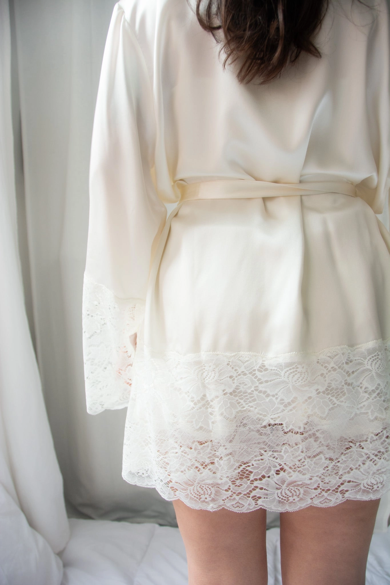 Ginia Silk Lace Robe