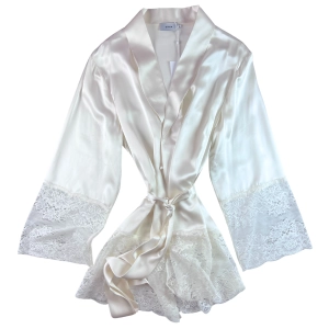 Ginia Silk Lace Robe