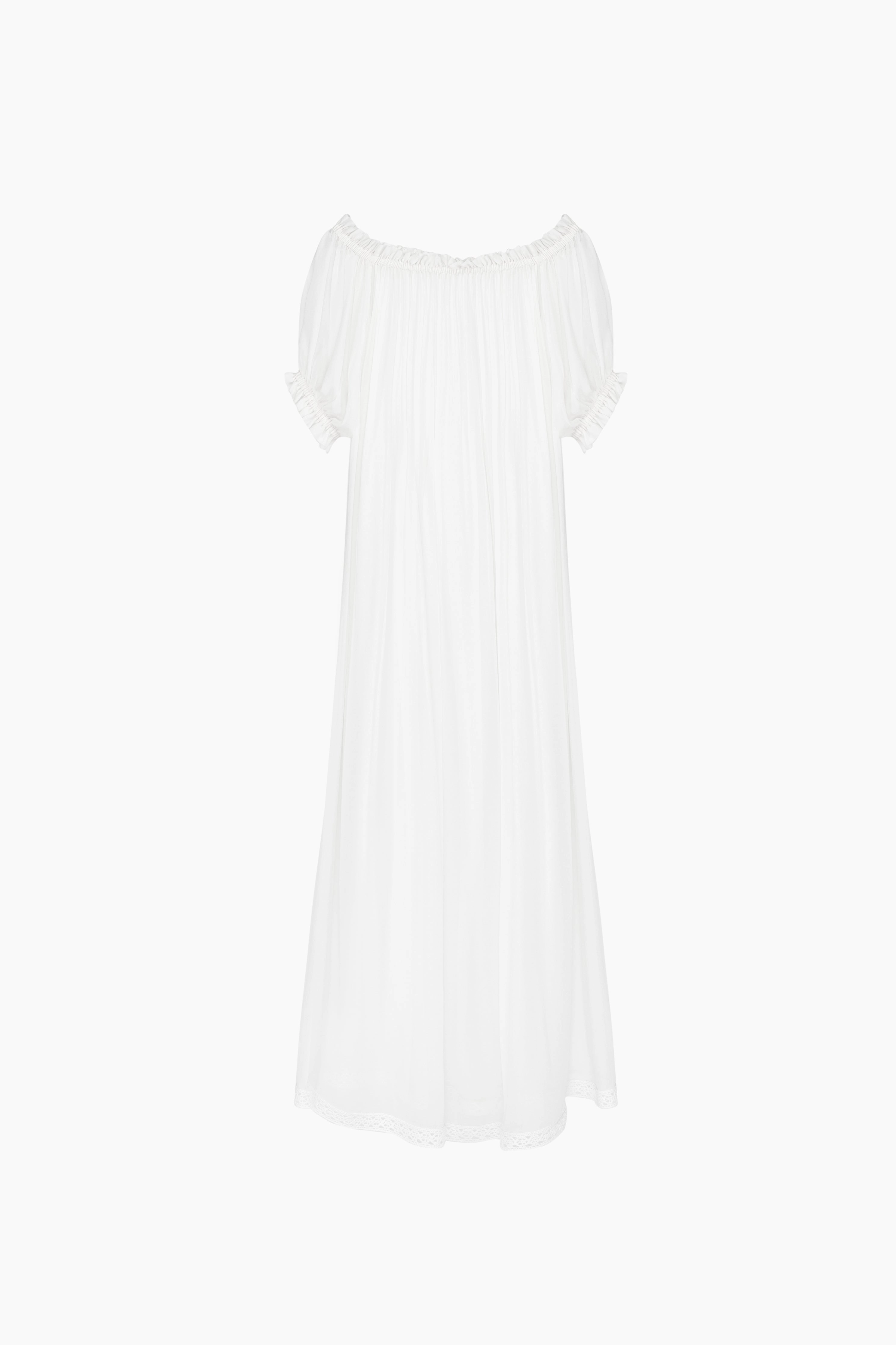 Greta Layered Linen Midi Dress in Blue Vichy