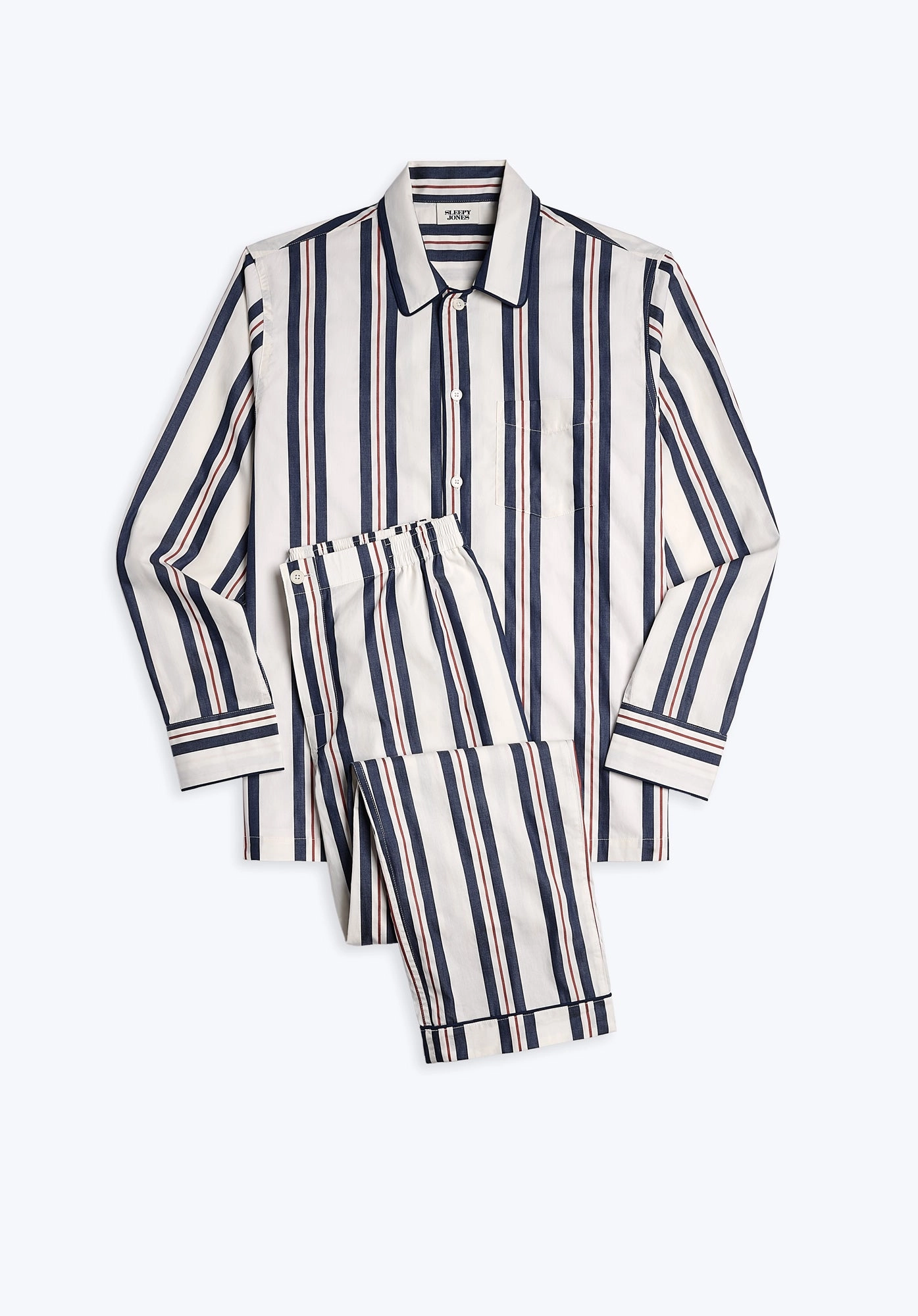 Henry Pajama Set in Nautical Regimental Stripe