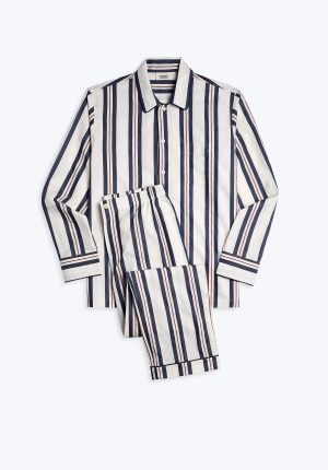 Henry Pajama Set in Nautical Regimental Stripe