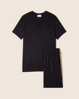 Herren Rundhalsausschnitt Top & Shorts PJ Set