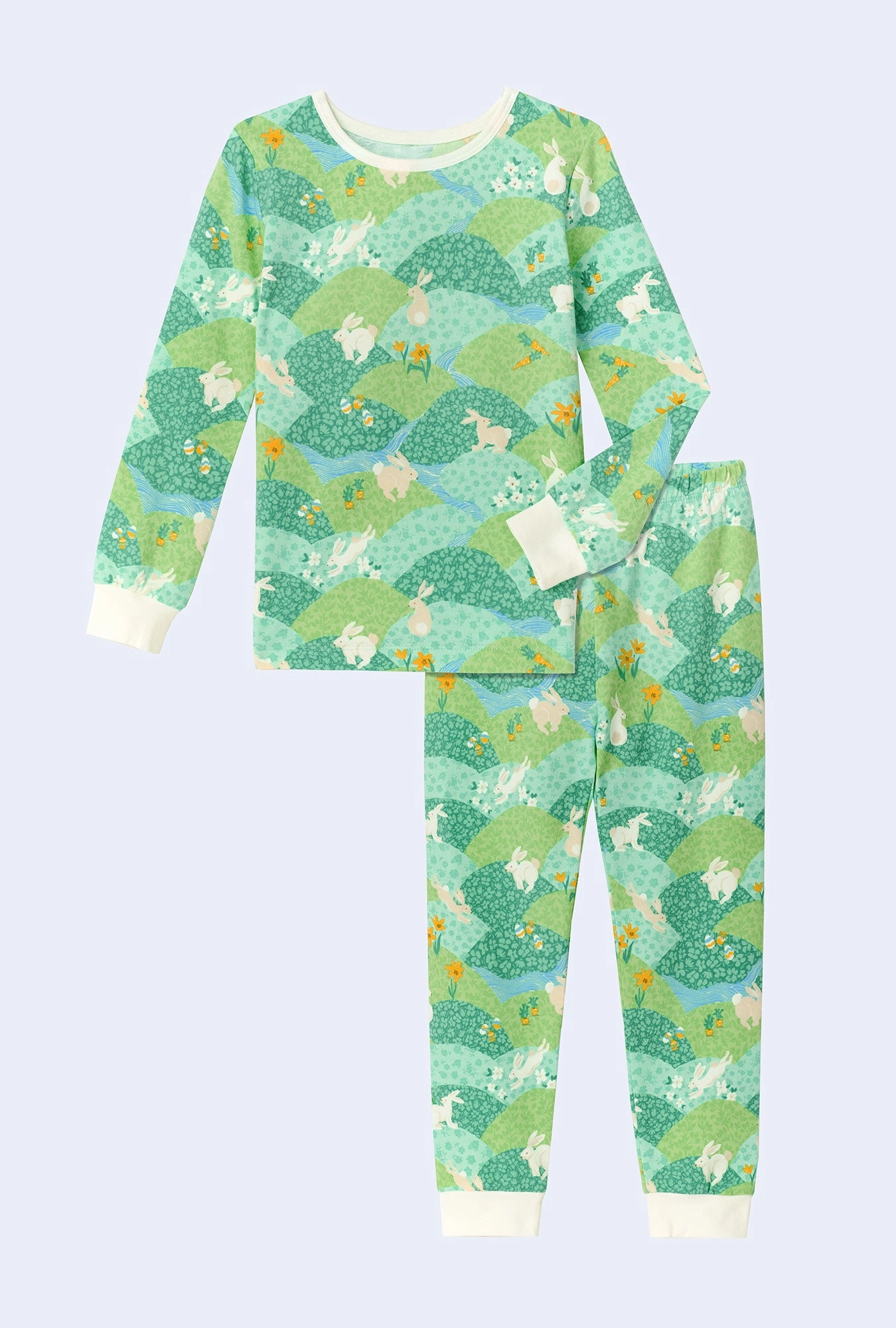 Hop To It Long Sleeve Stretch Jersey Kids PJ Set